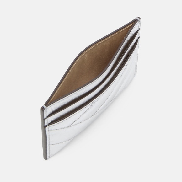 NEW | TORY BURCH Kira Chevron Quilted Metallic Pavé Card Case + Velvet Pouch - Picture 2 of 6